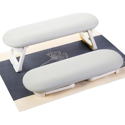 SAVILAND Foldable Nail Arm Rest with Non-Slip Mat Cover