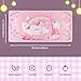 PERFECTSIGHT Cute Unicorn Desk Pad Kawaii Dream Desk Mat, Large Gaming Mouse Pad, Funny Deskmat Mousepad, Laptop Keyboard Pad Office Home Decor for Women Girls, Light Pink