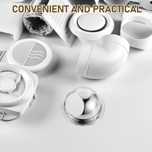 Mobestech Stainless Steel Round Dryer Vent Hood with Protective Cover and Enhanced Ventilation Performance for Outdoor Kitchen Exhaust Fans and Chimneys - 2