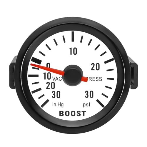 ETOPARS Auto Turbo Boost Manometro 2 Pollici 52mm Turbo Boost Misuratore Veicolo Psi Boost Puntatore Indicatore Calibro Blu Luce Boost Pressione Strumenti