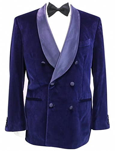 Blazer velours homme veste de costume boutons doubles col châle de fête