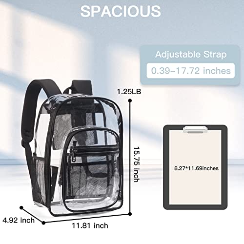 Telena Clear Backpack, Heavy Duty Pvc See Through Bookbag Transparent Backpack For School #TOP1