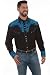 Scully Men's Turquoise Embroidered Gunfighter Shirt Turquoise Medium