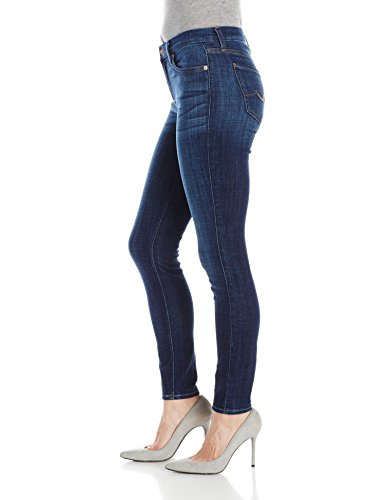 7 For All Mankind Women's Midrise Skinny Jean with Contrast Squiggle 7 For All Mankind Women's Midrise Skinny Jean with Contrast Squiggle