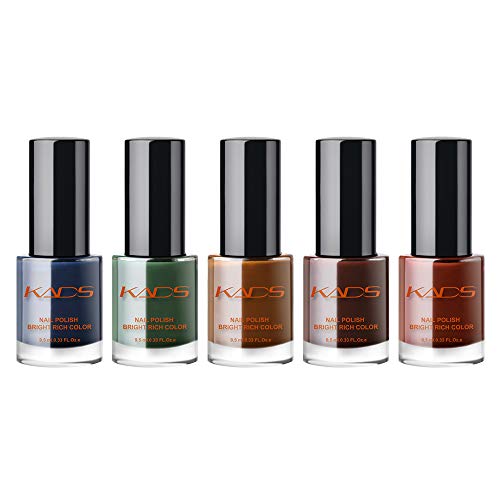 KADS Jelly Nail Polish 9.5ml Quick-drying Translucent Nail Art Lacquer Varnish Polish 5 Autumn Winter Colors Polish