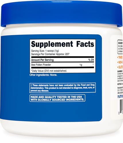 Nutricost Bee Pollen Powder (8 oz) (Unflavored) - 227 Servings, Gluten Free, Non-GMO, Vegetarian Dietary Supplement - Image 6