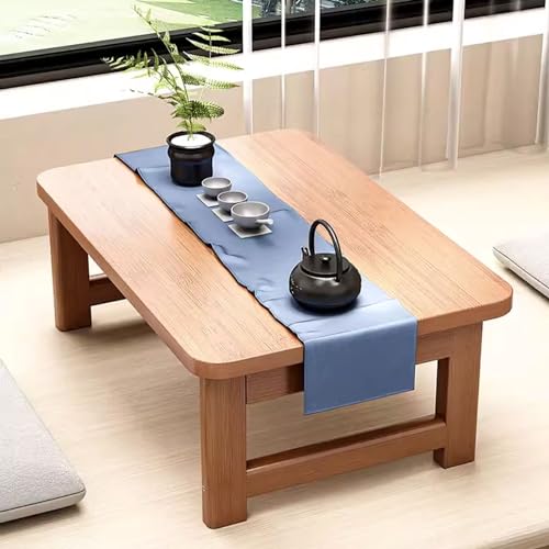 Escritorio plegable de estilo japonés, mesa baja que ahorra espacio para salas de estar pequeñas, mesa de café y mesa de comedor, 100 x 48 x 35 cm, ideal para recepción y decoración