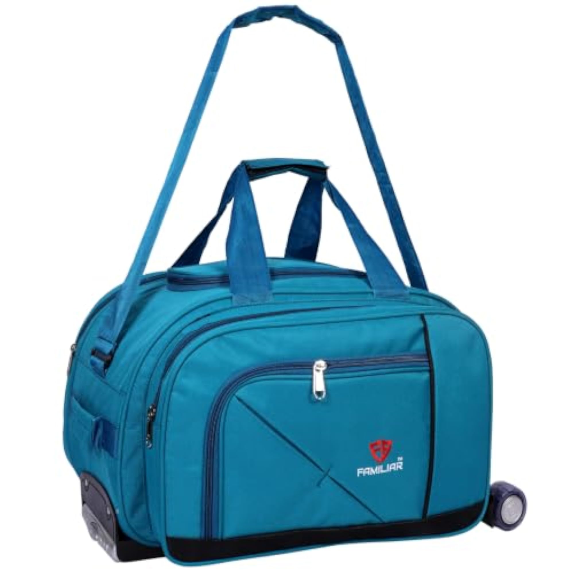Duffel Trolley Bag with Wheels, Multicolor