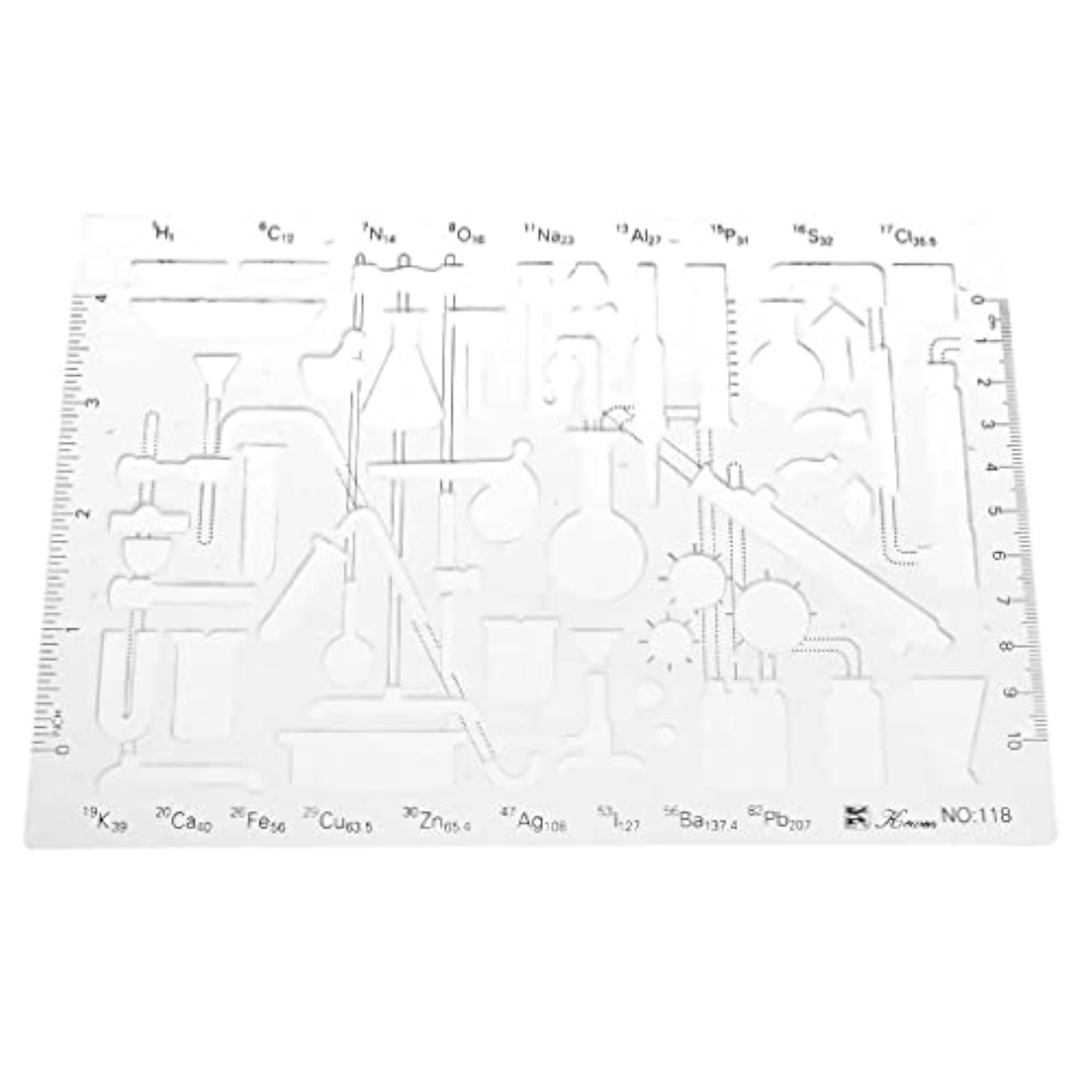 Plastic Drawing Tools Multipurpose Mathematics Template Ruler