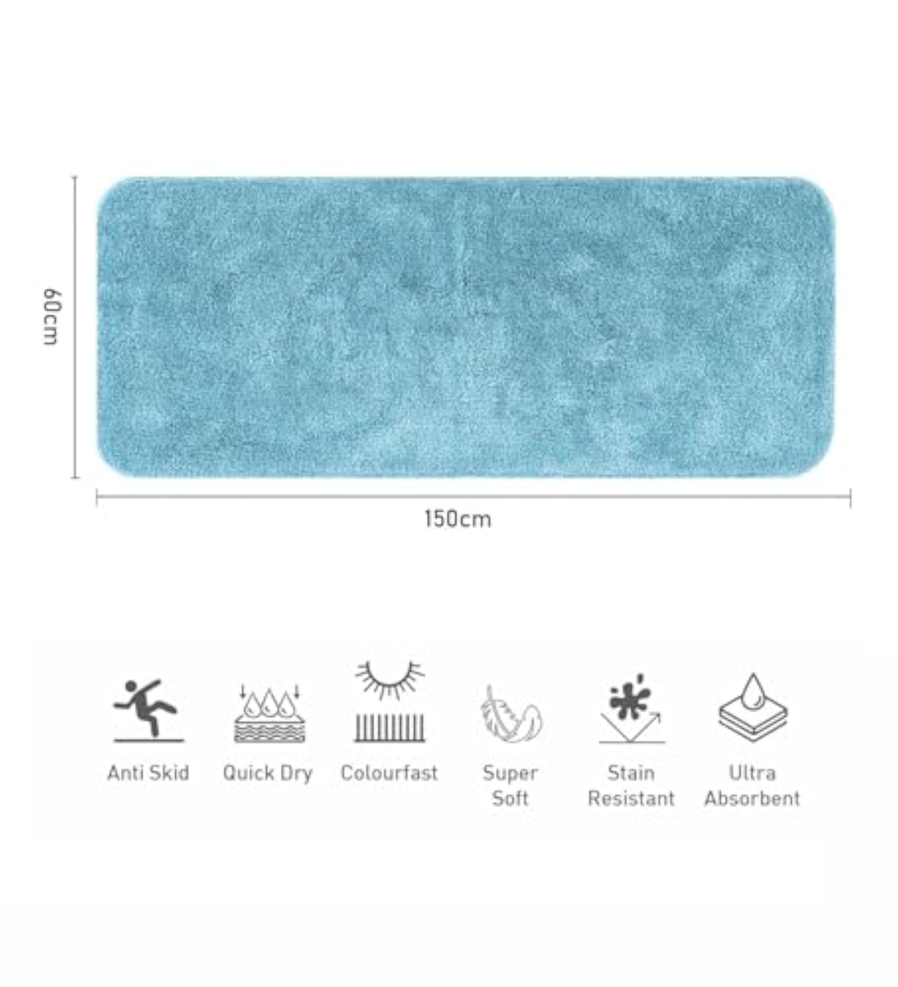 Anti-Skid Polyester Bath Runner