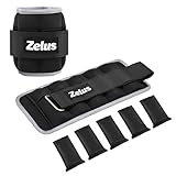 ZELUS 1 Pair Adjustable Ankle Weights, 1-5 lb Modularized Leg Weight Straps for Women Men, Weighted Ankle Weight Set with Reflective Strip, 0.5-2.5 lb per Ankle Strap for Gym Yoga Jogging Walking