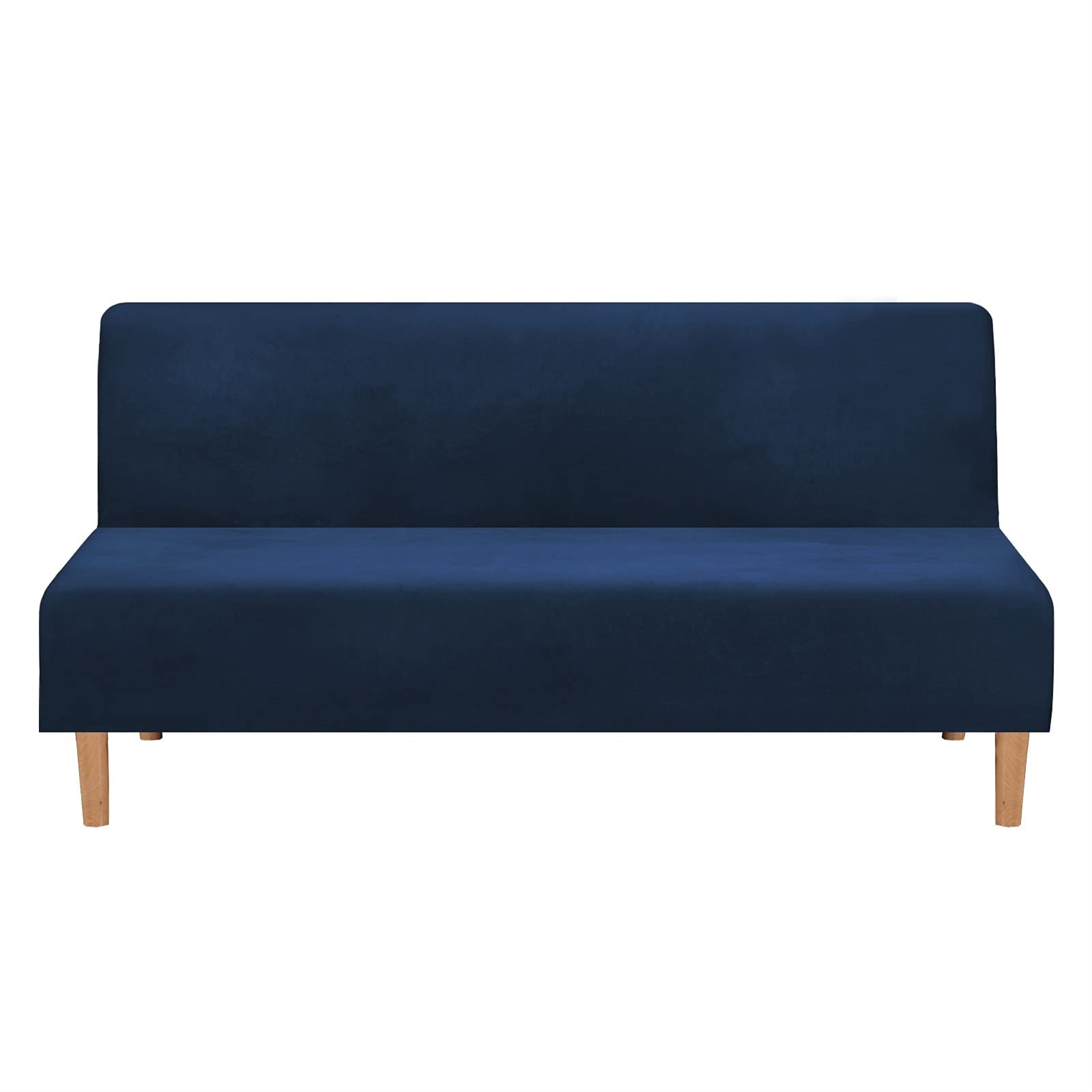 Housse de canapé-lit pliable bleu marine protection élastique clic clac