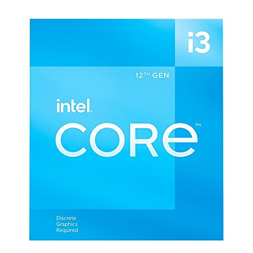 Attacco LGA1700 Intel Core i3-12100F - Processore Desktop 12° Generazione (frequenza di Base: 3,3 GHz, 4 Core, LGA1700, RAM DDR4 e DDR5 Fino a 128 GB) BX8071512100F