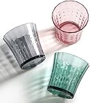 AVLA 12 Pack Plastic Water Tumblers, 10 OZ Unbreakable Acrylic Drinking Glasses, Transparent Reusable Juice Wine Cup, BPA-free Small Stackable Kids Drinkware for Home, Picnic, Party, Dishwasher Safe