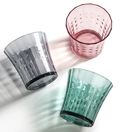 Avla 12 Pack Plastic Water Tumblers, 10 Oz Unbreakable Acrylic Drinking Glasses, Transparent Reusable Juice Wine Cups, Bpa-Free Small Stackable Kids Drinkware For Home, Picnic, Party, Dishwasher Safe #TOP2