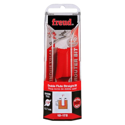 Image of Freud Double Flute Straight Bit (Eclipse Grind) with Tico Hi-Density Carbide - 2 Cutters, 24000 RPM, 1-1 /4 inch Height, 1 inch Diameter, 3 inch Length, 1 /2 inch Shank - 12-172