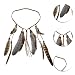 Accesorio para El Cabello Indio, Banda de Pelo de Plumas, Diadema de...