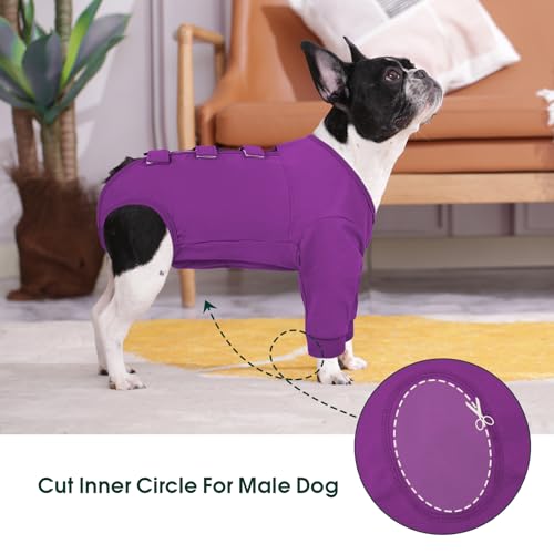 Image of Kuoser Dog Surgery Suit Female Spay, Dog Recovery Sleeves for Front Legs, Prevent Licking Recovery Suit for Dogs, Pet Surgical Suit Doggie Onesie, Puppy Elbow Protector for Leg Injuries and Joint Pain