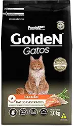 PremieR Pet Golden Ração Seca para Gatos Castrados Sabor Salmão 3kg