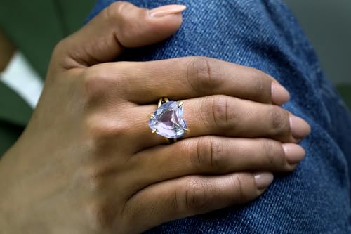 Bague tanzanite cœur, cadeau idéal né en décembre