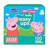 Pampers Easy Ups Training Underwear Peppa Pig Size 5 3T-4T, 100 Count