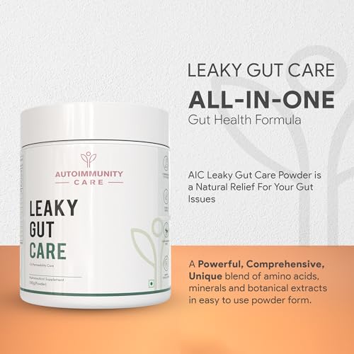 Autoimmunity Care Leaky Gut Care – L Glutamine Powder with Zinc Carnosine, Aloe Vera & More | Gut Repair Supplement for Men & Women | Gut Health Supplements, Infection & Anti-Inflammatory Support | 180 g (30 Servings)
