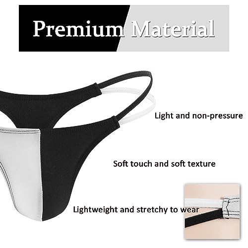 WenMei Men's Criss Cross Thong Underwear,Elastic Men G-String T-Back Thongs Low Waist Pouch Panties Suitable for 25-35 Inch2