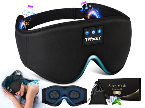 Miniatura 6 de Tpfocus 3d Antifaz Bluetooth Asmr Auriculares Para Dormir Música Inalámbrica,Antifaz Para Dormir, Auriculares Ultrasuaves, Personas Que Duermen De Lado Oficina Viajes Cumpleaños Para Hombres Mujere