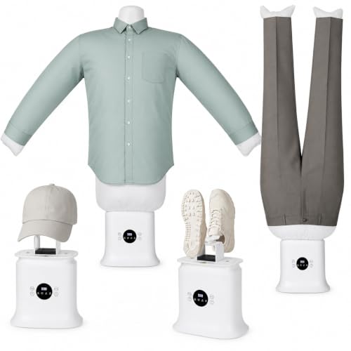 Automatic Ironing Machine for Clothes Hands-Free Clothes Dryer and Wrinkle Remover Portable Shirt Ironing Machine with Hot Air Drying for Shirts Pants and Dresses Fits up to 4XL