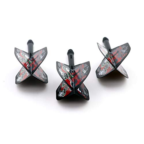 Cuesoul Rost Integrated Dart Shaft And Flights Standard Shape,Peking Opera Design,Set Of 3 Pcs #TOP4