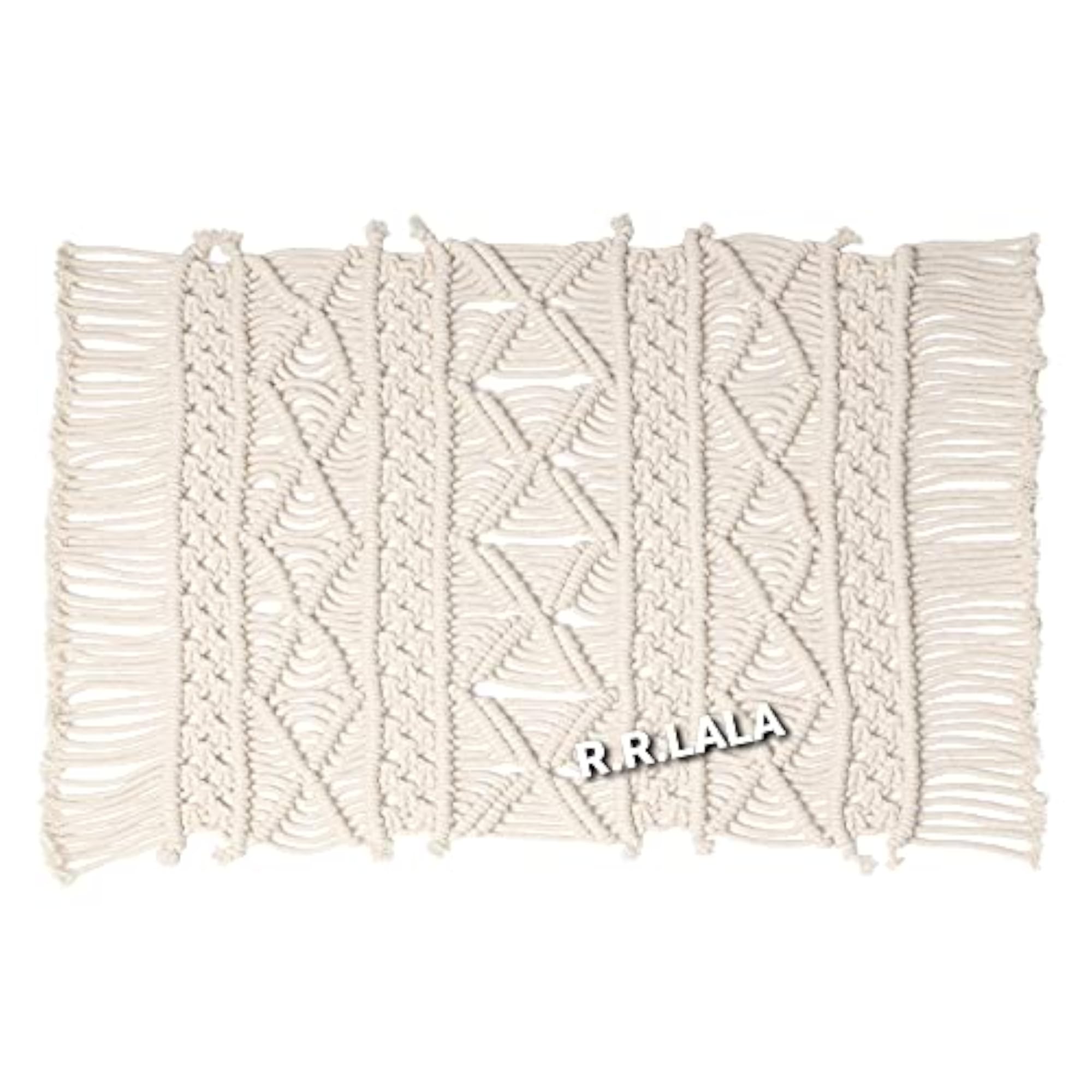 Macrame Handmade Cotton Table Place Mat, Ivory Color