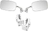 Classic Rectangle Mirror Kit with Windshield Frame Mounts for Dune Buggy