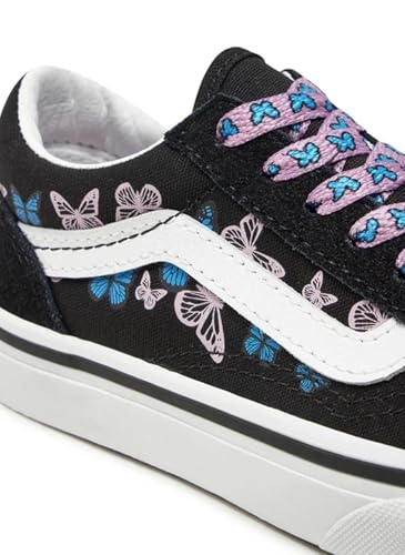 Image of Vans Men's Kid Old Skool (Little Kid), Butterfly Kisses Black /Multi, 2.5 Medium