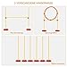 PawHut Agility Set Hunde 3-teiliges Agility-Ausrüstung für Hundetraining Steckhürdenset mit 6 Slalomstangen höhenverstellbar Hürden Sprungreifen Tragetasche Agilityset für Spiele Training