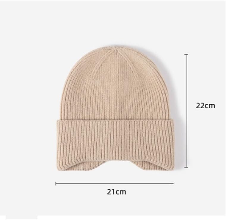 Warm Versatile Knitted Woolen Hat for Women's Winter Shopping Outdoors