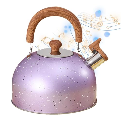 silbante – de agua caliente con silbato fuerte, hervidor de agua de 2 litros para café, estufa silbante, acero inoxidable, agua caliente rápida para hervir, para té, café