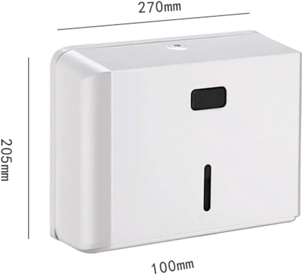 Paper Towel Dispenser Commercial Paper Towel Dispensers Plastic Lockable Wall Mount Paper Towel Holders No Punch Bathroom Toilet Tissue Dispenser High Capacity (Black)