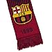 Icon Sports FC Barcelona Scarf – Official Barca World Soccer Team Football Club Logo Fans Premium Reversible Knit Warm Fringe Scarves Wrap FCB04SC