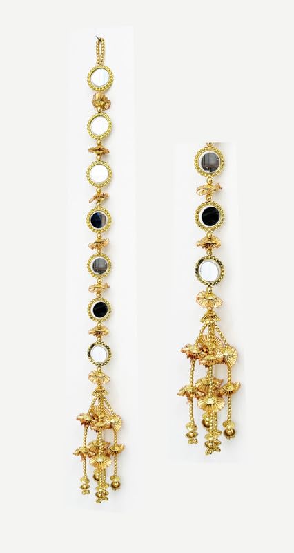 VTN Punjabi Parandi Choti for Women – Traditional Handmade Paranda/Hair Accessory with Tassels & Mirrors– Bridal Braid Extension for Weddings & Festivals (PRND-LADI-1)