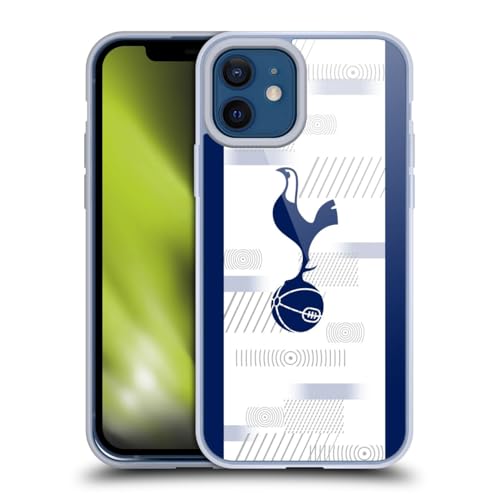 Head Case Designs Officially Licensed Tottenham Hotspur F.C. White 2023/24 Badge Gel Case [Military Grade Protection] Compatible with Apple iPhone 12 / iPhone 12 Pro and Compatible with MagSafe