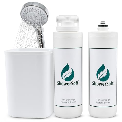 ShowerSoft Shower Water Softener for Hard Water | Ion Exchange Hard Water Filter Upgrade | Apartment Portable Softener | Soft Water for Hair & Skin | No Plumber