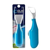 Clix Flosser - Automatic Dental Flosser | Reusable and Refillable | Pre-Loaded Floss Inside | Travel Cover | Easy Click-to-Use Solution for Plaque Removal, Clean Teeth and Fresh Breath (Light Blue)