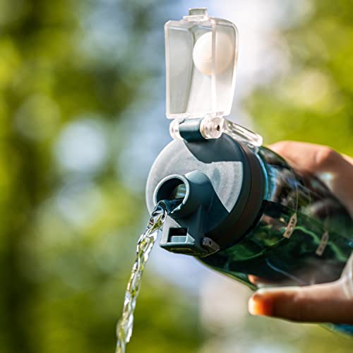 30oz Sport Water Bottle with Time Markers, Large Durable Gym Plastic Bottle Tritan BPA Free for Fitness, Outdoor Enthusiasts, Leakproof