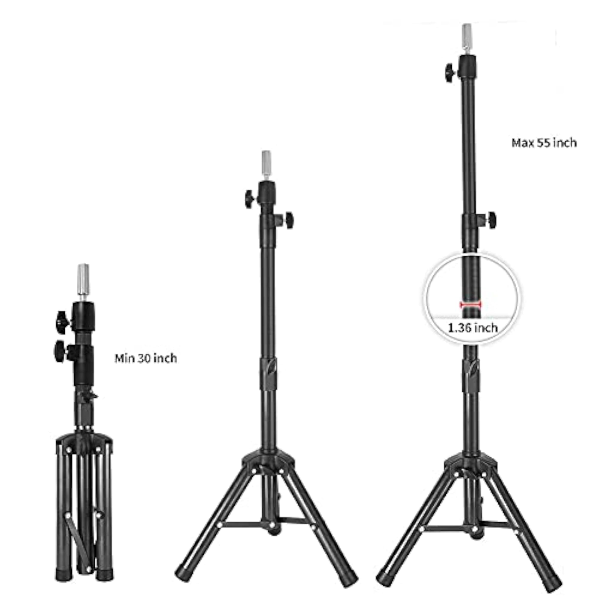 55 Inch Heavy Duty Wig Stand Tripod for Styling