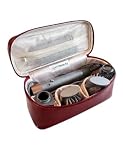 Padded Travel Case Compatible with Dyson Airwrap Complete Styler and Attachments, Portable Cosmetic Storage Bag for Airwrap All Models, Long Barrel, Hair Curler Accessories, Makeup Case (Cherry Red)