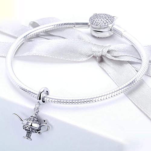 Charm de Lámpara Mágica de Aladino en Plata de Ley 925 compatible con Pulseras 3