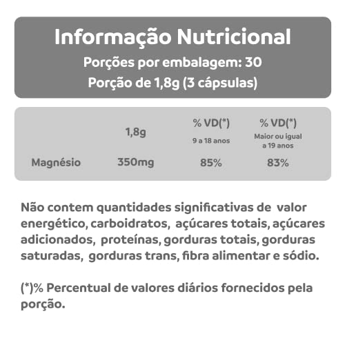 Trio Magnésio Complex (Bisglicinato + Dimalato + Taurato) 350 mg - Alta Concentração - 90 Cápsulas