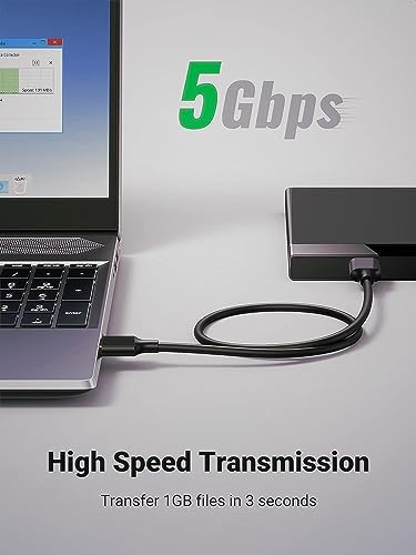 Image of NISHTECH High Speed Data Sync USB 3.0 Type A Male to Micro B Cord for Wd /Seagate /Toshiba /Samsung /Hitachi, Etc External Hard Disk /Drives Cables (Black) (1.5Ft)