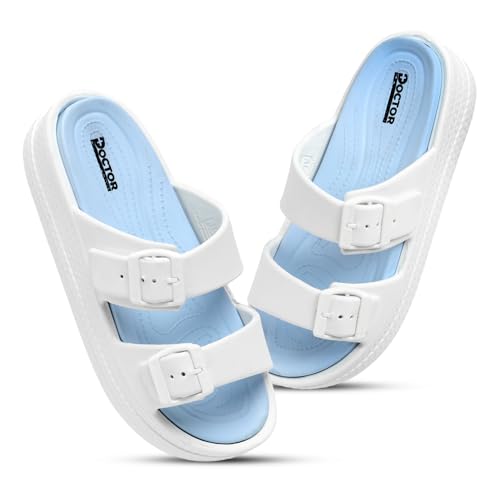 Image of DOCTOR HEALTH SUPER SOFT Stylish and Light Weight Anti Skid Women Slippers with Waterproof | Cushioned Footwear | Comfortable with Adjustable Back Strap | Everyday Wear