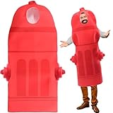 Berlune Fire Hydrant Adult Costume Men Women Halloween Fire Hydrant Cosplay for Halloween Cosplay Costume Party Supplies Adult One Size Unisex
